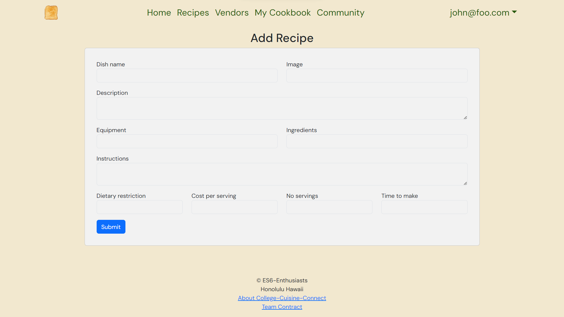 Add Recipe